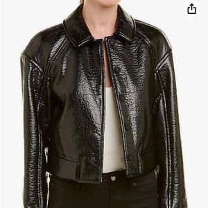 Rebecca Taylor Women's Textured Vegan Leather Jacket - NWOT